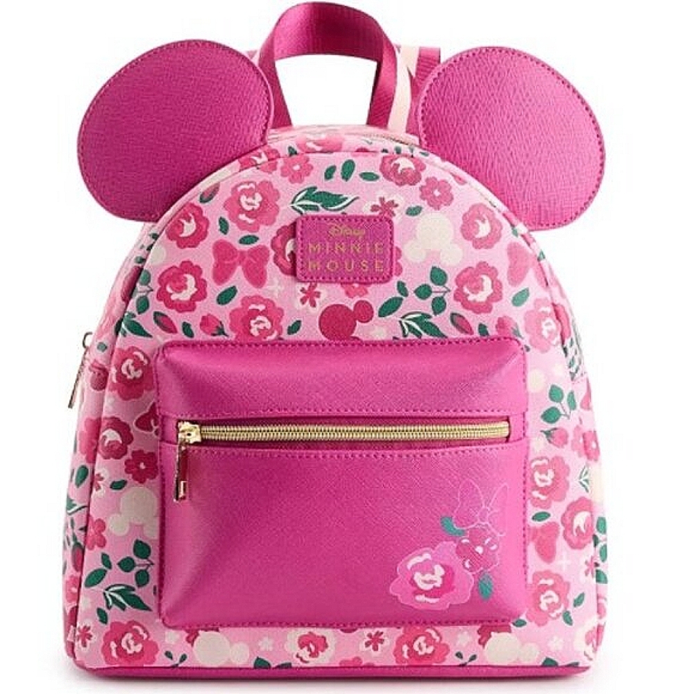 NWT Disney Minnie Mouse Pink Floral Mini Backpack Purse Bag for Spring